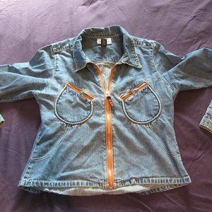 Womens Vintage Express Bleus Denim / Jean Jacket Sz M